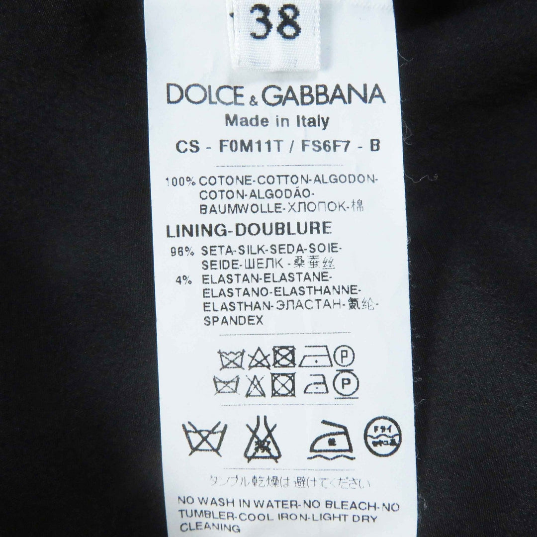 DOLCE&GABBANA coat Main: 100% cotton, Lining: 96% silk, Lining: 4% elastane (polyurethane) Black White Women 38 Used Authentic