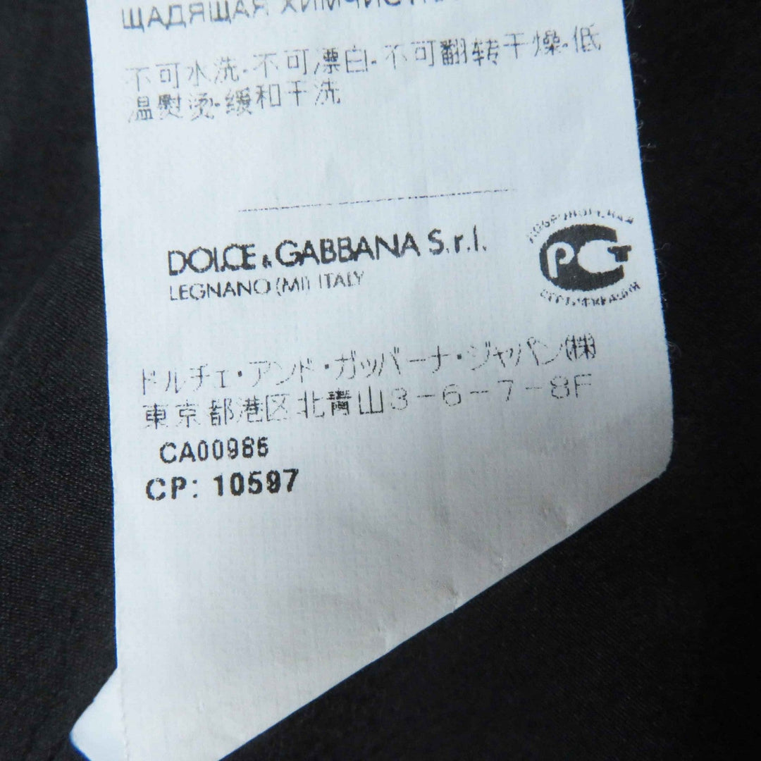 DOLCE&GABBANA coat Main: 100% cotton, Lining: 96% silk, Lining: 4% elastane (polyurethane) Black White Women 38 Used Authentic