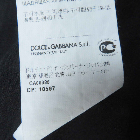 DOLCE&GABBANA coat Main: 100% cotton, Lining: 96% silk, Lining: 4% elastane (polyurethane) Black White Women 38 Used Authentic