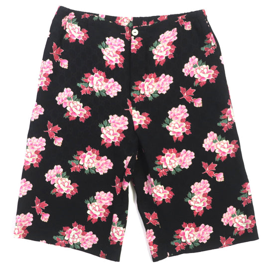 GUCCI Shorts 624399 Main: 100% silk Black pink mens 44 Used Authentic