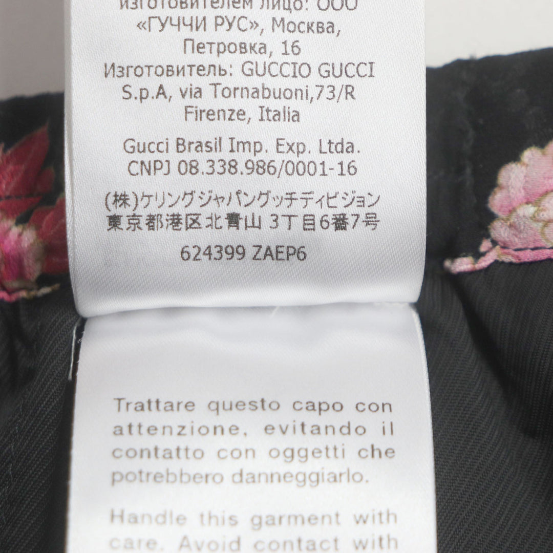 GUCCI Shorts 624399 Main: 100% silk Black pink mens 44 Used Authentic