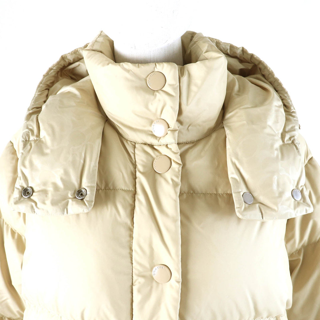 COACH Down jacket E1902 Main: 100% polyester, Lining: 100% polyester, Filling: 90% down, Filling: 10% feather, Filling: 100% polyester beige Women S Used Authentic