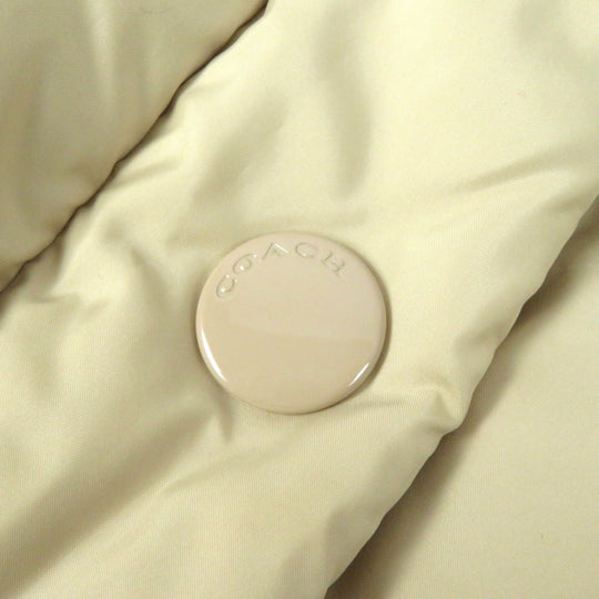 COACH Down jacket E1902 Main: 100% polyester, Lining: 100% polyester, Filling: 90% down, Filling: 10% feather, Filling: 100% polyester beige Women S Used Authentic