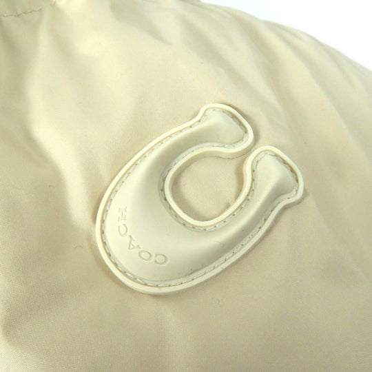 COACH Down jacket E1902 Main: 100% polyester, Lining: 100% polyester, Filling: 90% down, Filling: 10% feather, Filling: 100% polyester beige Women S Used Authentic