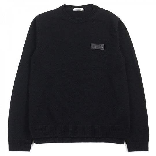 VALENTINO knit VW3KC13W75D Outer material: 100% cashmere black mens S Used Authentic