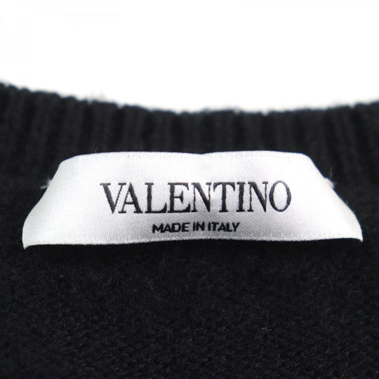 VALENTINO knit VW3KC13W75D Outer material: 100% cashmere black mens S Used Authentic
