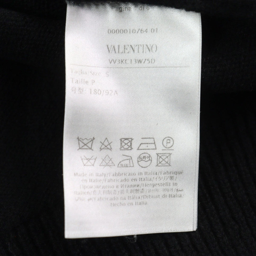 VALENTINO knit VW3KC13W75D Outer material: 100% cashmere black mens S Used Authentic