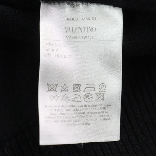 VALENTINO knit VW3KC13W75D Outer material: 100% cashmere black mens S Used Authentic