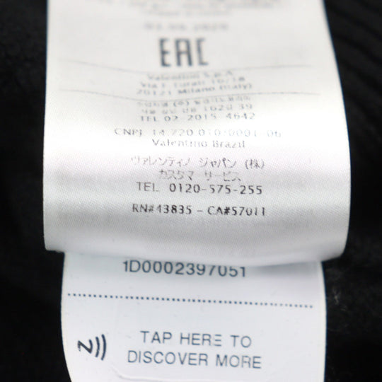 VALENTINO knit VW3KC13W75D Outer material: 100% cashmere black mens S Used Authentic