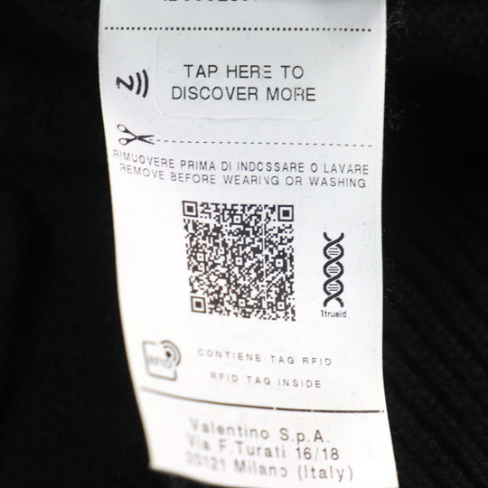 VALENTINO knit VW3KC13W75D Outer material: 100% cashmere black mens S Used Authentic