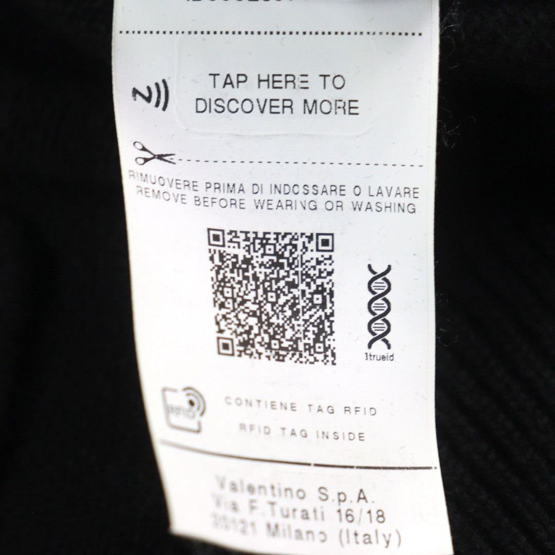 VALENTINO knit VW3KC13W75D Outer material: 100% cashmere black mens S Used Authentic