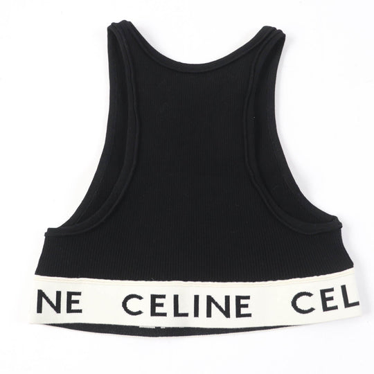 CELINE tops 2A68L372N Main: 77% cotton, 21% nylon, 2% polyurethane black Women XS Used Authentic