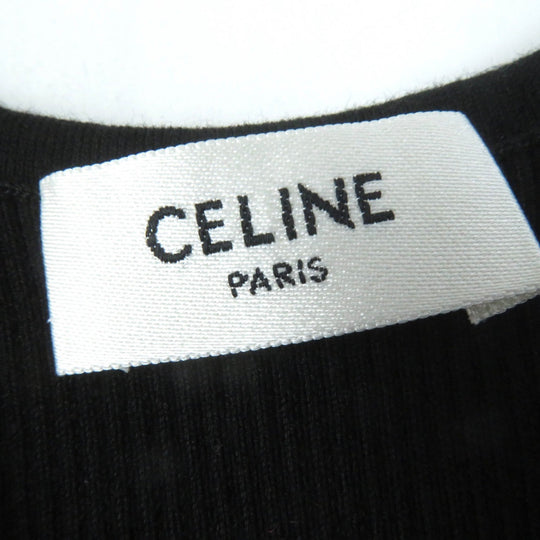 CELINE tops 2A68L372N Main: 77% cotton, 21% nylon, 2% polyurethane black Women XS Used Authentic