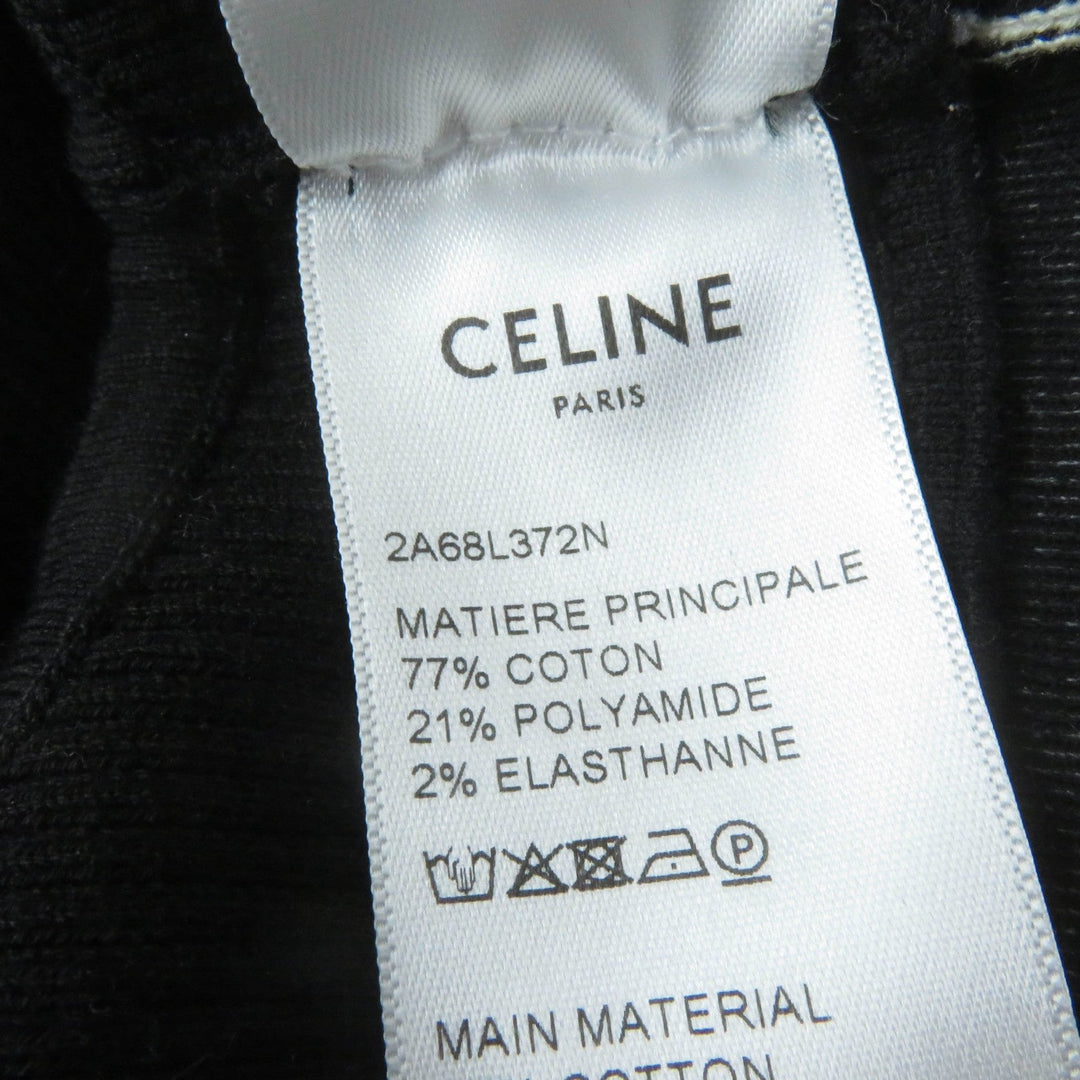 CELINE tops 2A68L372N Main: 77% cotton, 21% nylon, 2% polyurethane black Women XS Used Authentic