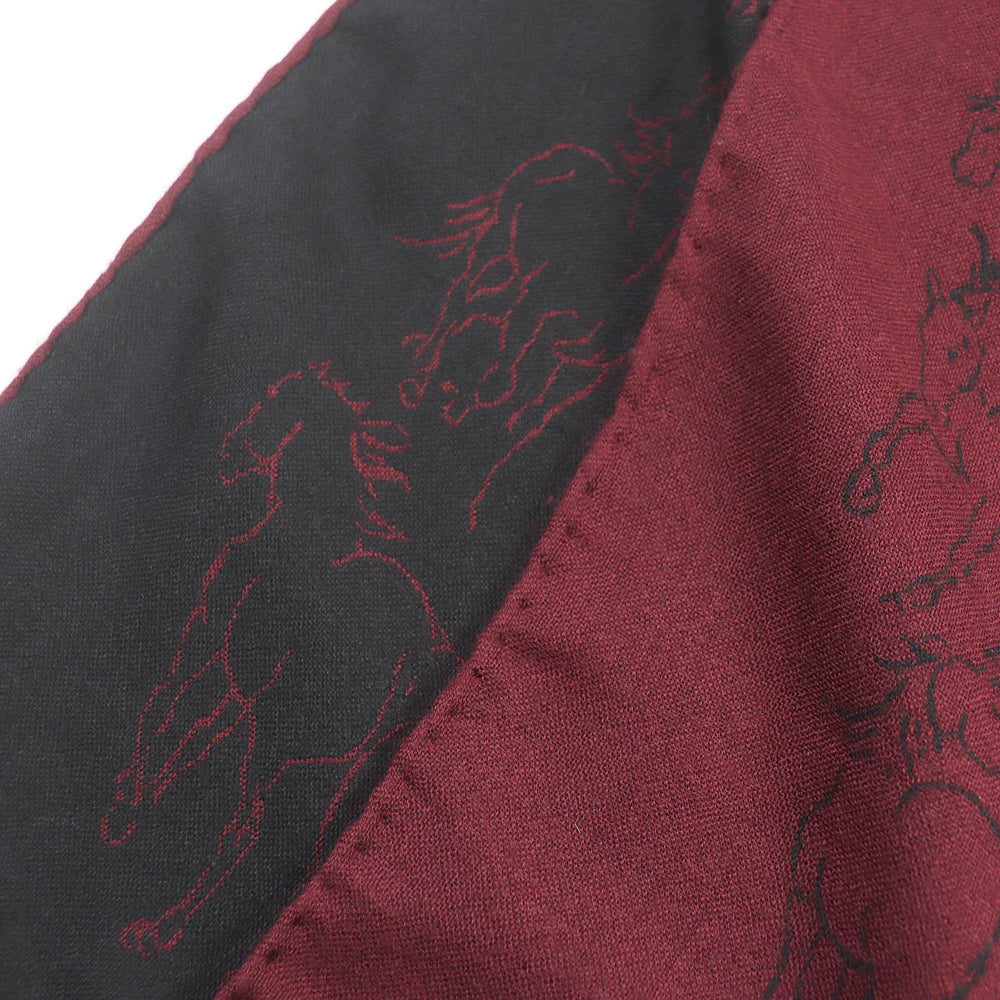 HERMES Scarf Main: 70% cashmere, Main: 30% silk Bordeaux mens Used Authentic