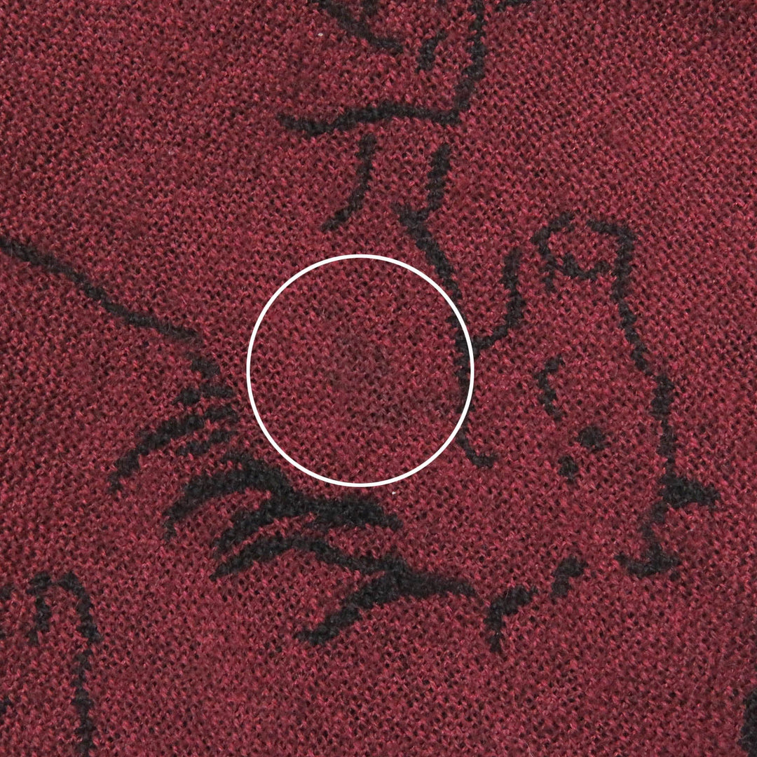 HERMES Scarf Main: 70% cashmere, Main: 30% silk Bordeaux mens Used Authentic