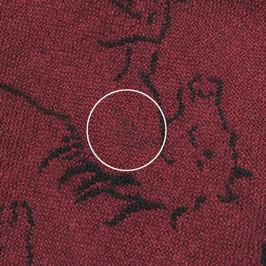HERMES Scarf Main: 70% cashmere, Main: 30% silk Bordeaux mens Used Authentic