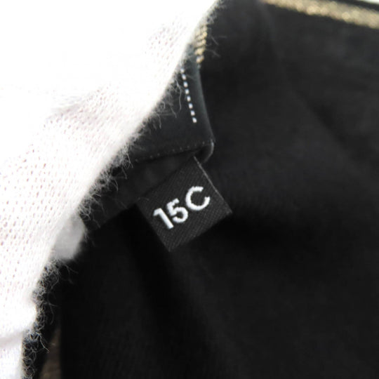CHANEL Scarf 15C Main: 100% cashmere black gold glitter Women Used Authentic