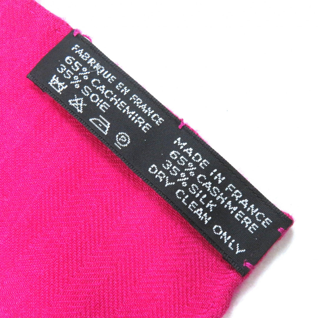 HERMES scarf Main: 65% cashmere, Main: 35% silk multicolor ROSE DE COMPAS Rose of the Compass Women Used Authentic