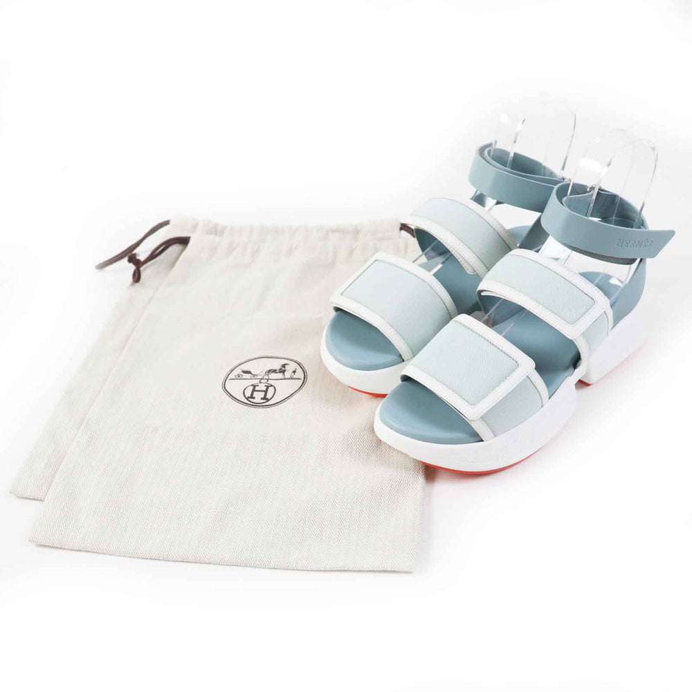 HERMES Sandals 231219Z Main: Leather Light blue white Women Size not specified Used Authentic