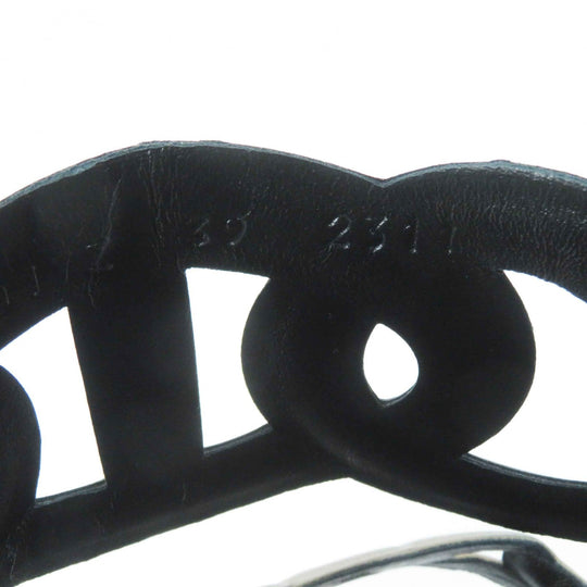 HERMES Sandals Main: Leather, Main: Rubber black extra Women 39 Used Authentic