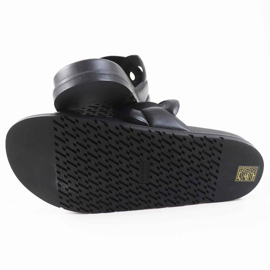 HERMES Sandals Main: Leather, Main: Rubber black extra Women 39 Used Authentic