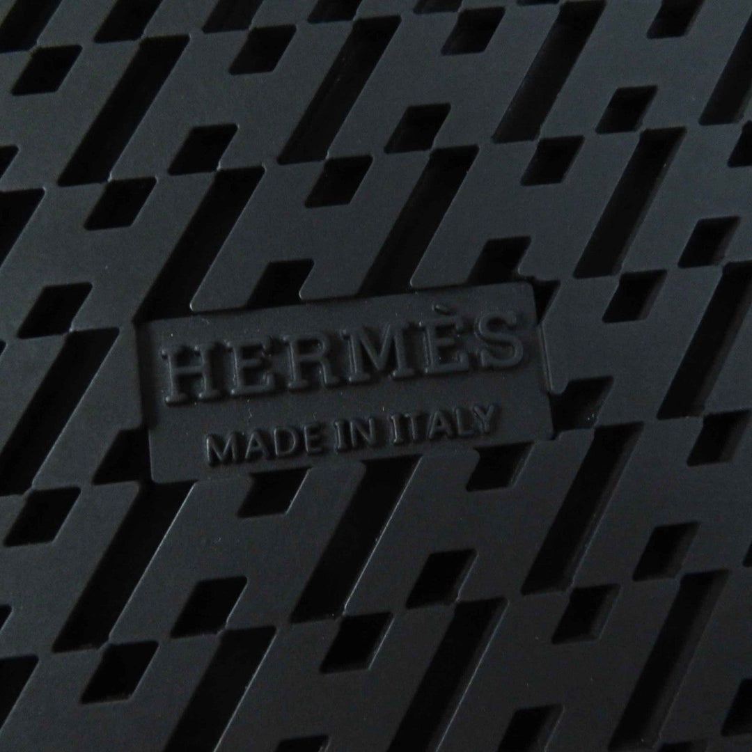 HERMES Sandals Main: Leather, Main: Rubber black extra Women 39 Used Authentic