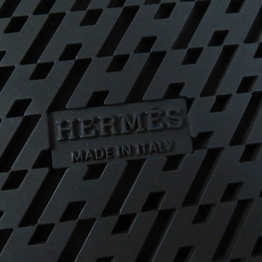 HERMES Sandals Main: Leather, Main: Rubber black extra Women 39 Used Authentic