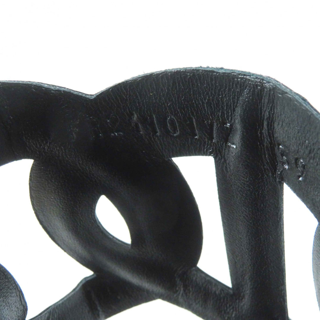 HERMES Sandals Main: Leather, Main: Rubber black extra Women 39 Used Authentic