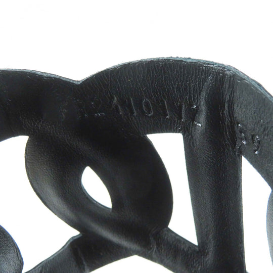 HERMES Sandals Main: Leather, Main: Rubber black extra Women 39 Used Authentic