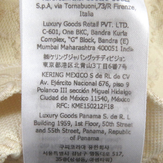 GUCCI Short sleeve polo shirt 753572 Main: 94% cotton, Main: 6% polyurethane, Part: 89% cotton, Part: 11% polyester Ivory mens XS Used Authentic