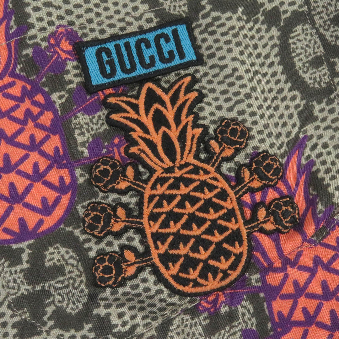 GUCCI Short sleeve shirt 669202 Main: 100% silk, Part: 100% polyester beige mens 46 Used Authentic