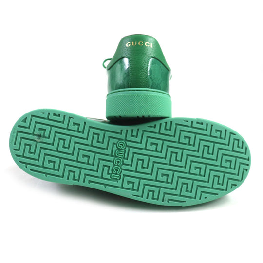 GUCCI Low cut sneakers 760775 Main: GG Crystal green Web line ACE Ace mens 7 1/2 Used Authentic