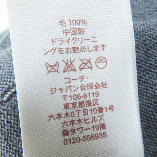 COACH cardigan Outer fabric: 100% wool Gray white Women XS Used Authentic