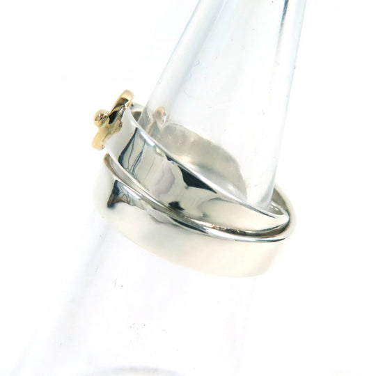 HERMES Ring Main: SV925, Part: 750 Silver gold Double true mens 51 Used Authentic