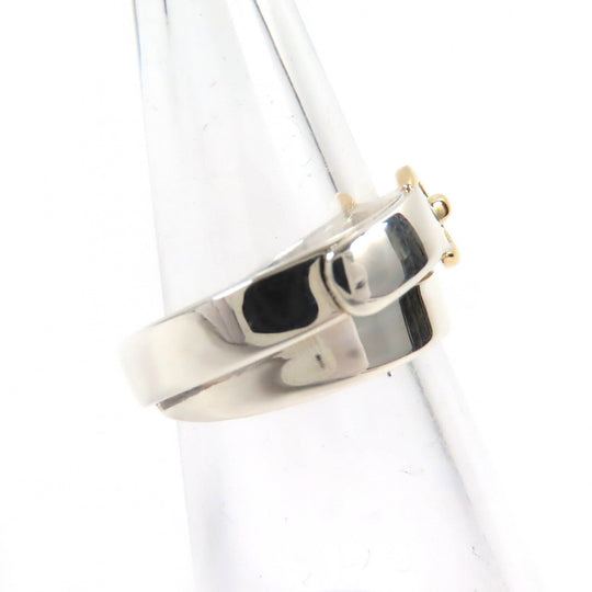 HERMES Ring Main: SV925, Part: 750 Silver gold Double true mens 51 Used Authentic