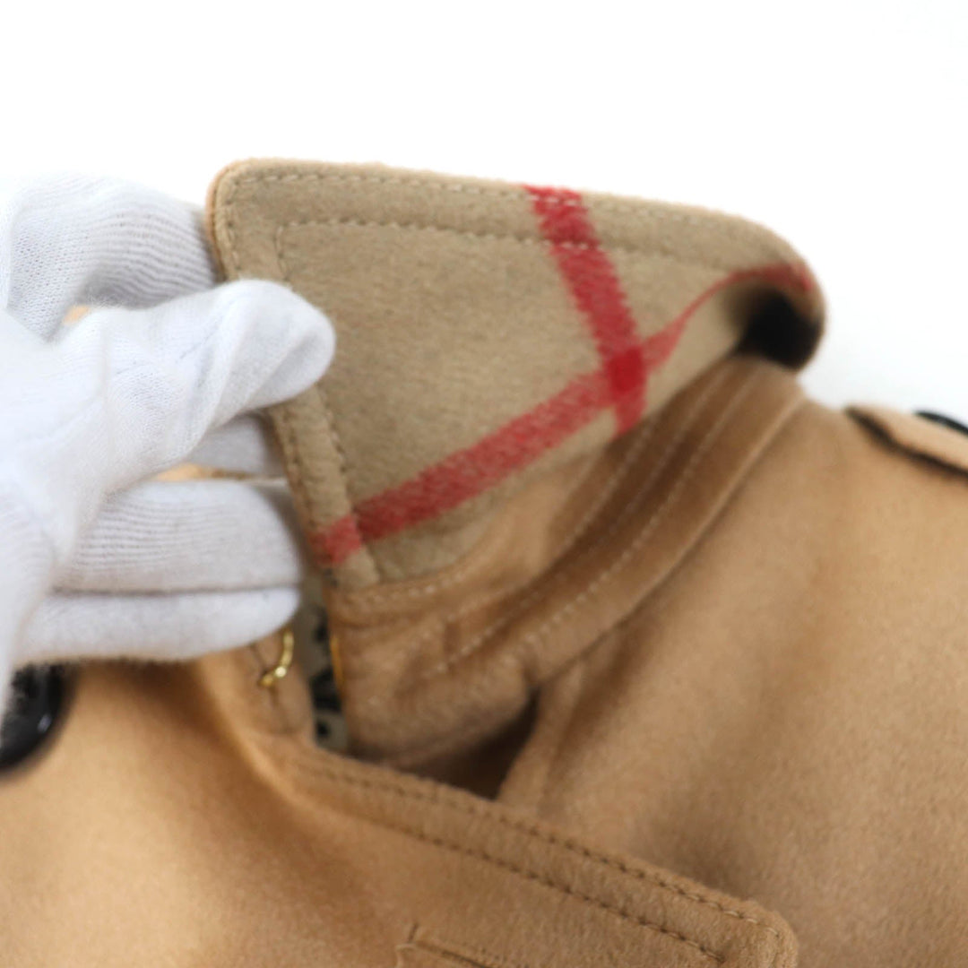 BURBERRY LONDON trench coat Main: 100% cashmere, Part: 66% wool, Part: 22% nylon, Part: 12% cashmere, Sleeve lining: 100% viscose (rayon) Brown SANDRINGHAM Sandringham Women 36 Used Authentic