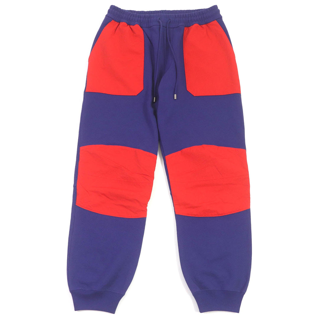 GUCCI Pants 671463 Main: 100% cotton, Part: 100% nylon Blue red Jogging Pant mens XS Used Authentic
