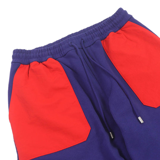GUCCI Pants 671463 Main: 100% cotton, Part: 100% nylon Blue red Jogging Pant mens XS Used Authentic