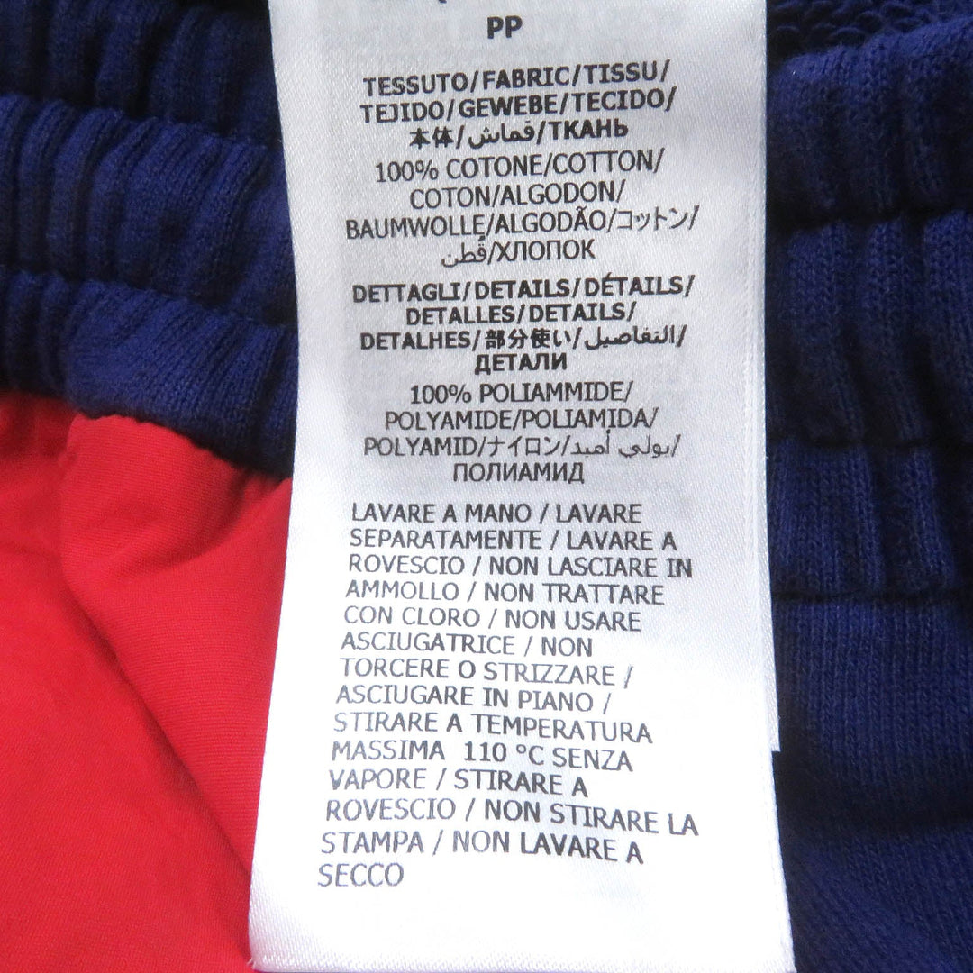 GUCCI Pants 671463 Main: 100% cotton, Part: 100% nylon Blue red Jogging Pant mens XS Used Authentic