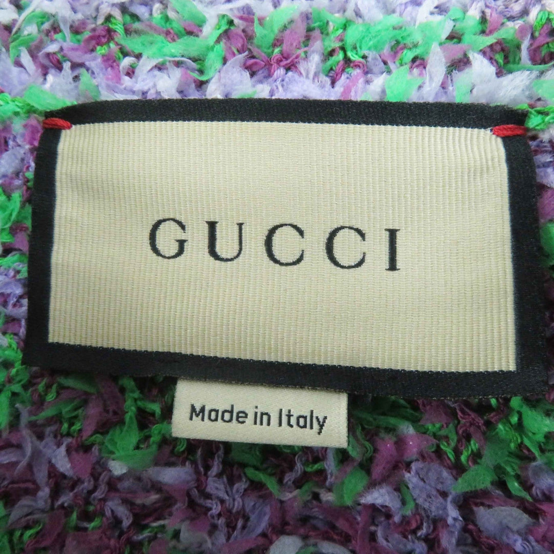 GUCCI knit 695796 Outer material: 53% cotton, Outer material: 47% nylon Purple green Women M Used Authentic