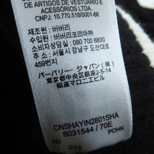 BURBERRY poncho 8031544 Outer material: 70% wool, Outer material: 28% cashmere, Outer material: 1% polyamide (nylon) Black White Women ONE SIZE Used Authentic