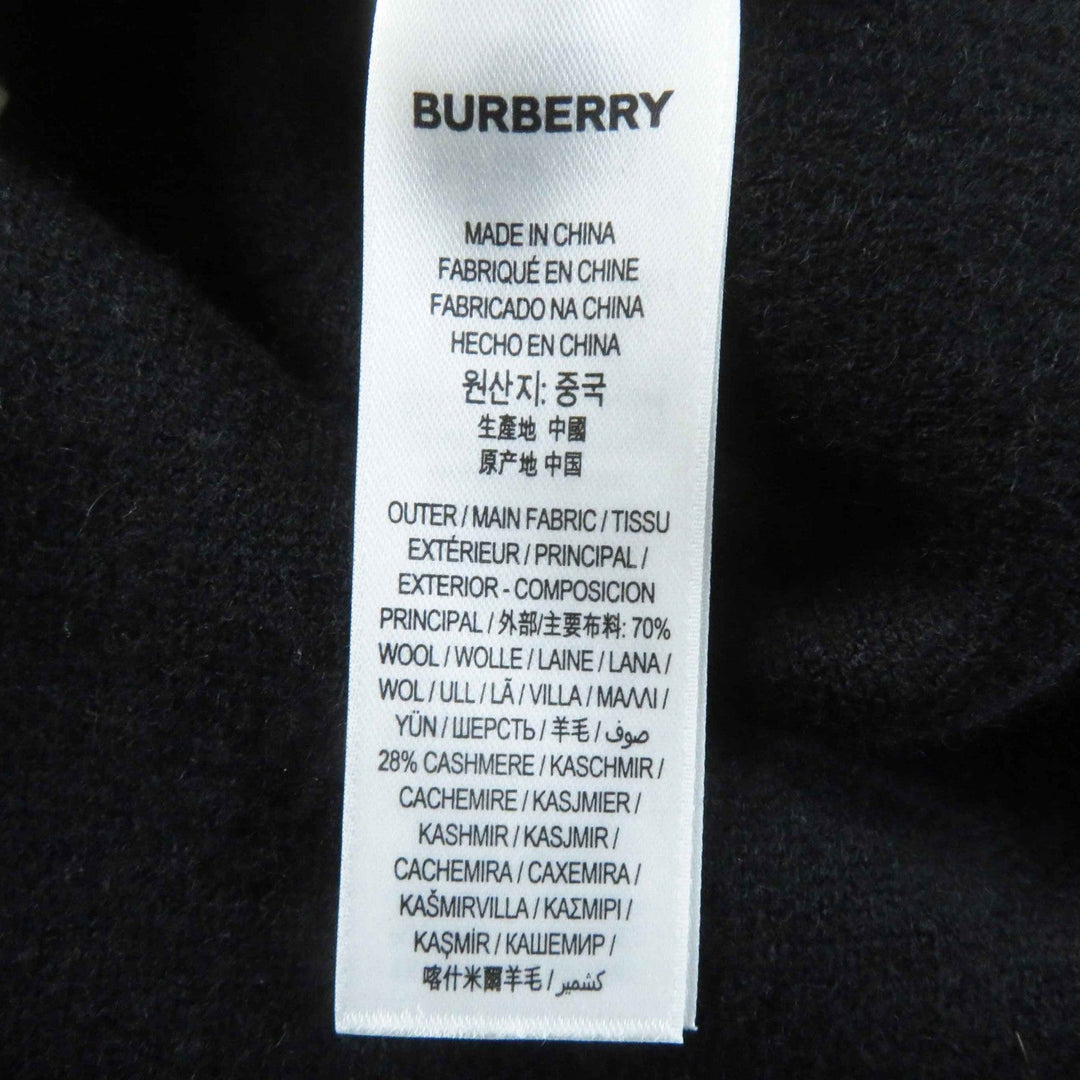 BURBERRY poncho 8031544 Outer material: 70% wool, Outer material: 28% cashmere, Outer material: 1% polyamide (nylon) Black White Women ONE SIZE Used Authentic