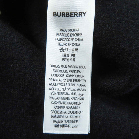 BURBERRY poncho 8031544 Outer material: 70% wool, Outer material: 28% cashmere, Outer material: 1% polyamide (nylon) Black White Women ONE SIZE Used Authentic
