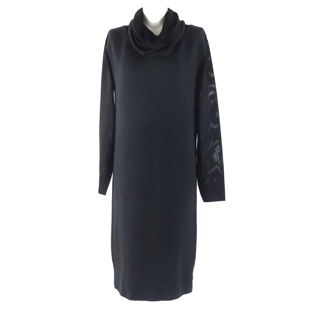 HERMES one piece Outer material: 100% camel, Outer material: 100% rayon black Women 38 Used Authentic