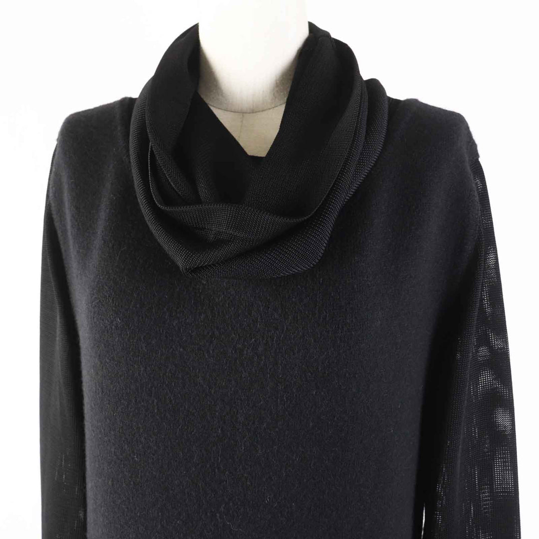 HERMES one piece Outer material: 100% camel, Outer material: 100% rayon black Women 38 Used Authentic