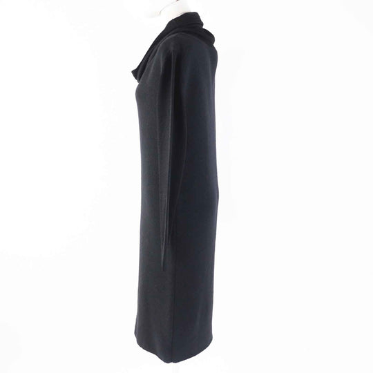 HERMES one piece Outer material: 100% camel, Outer material: 100% rayon black Women 38 Used Authentic