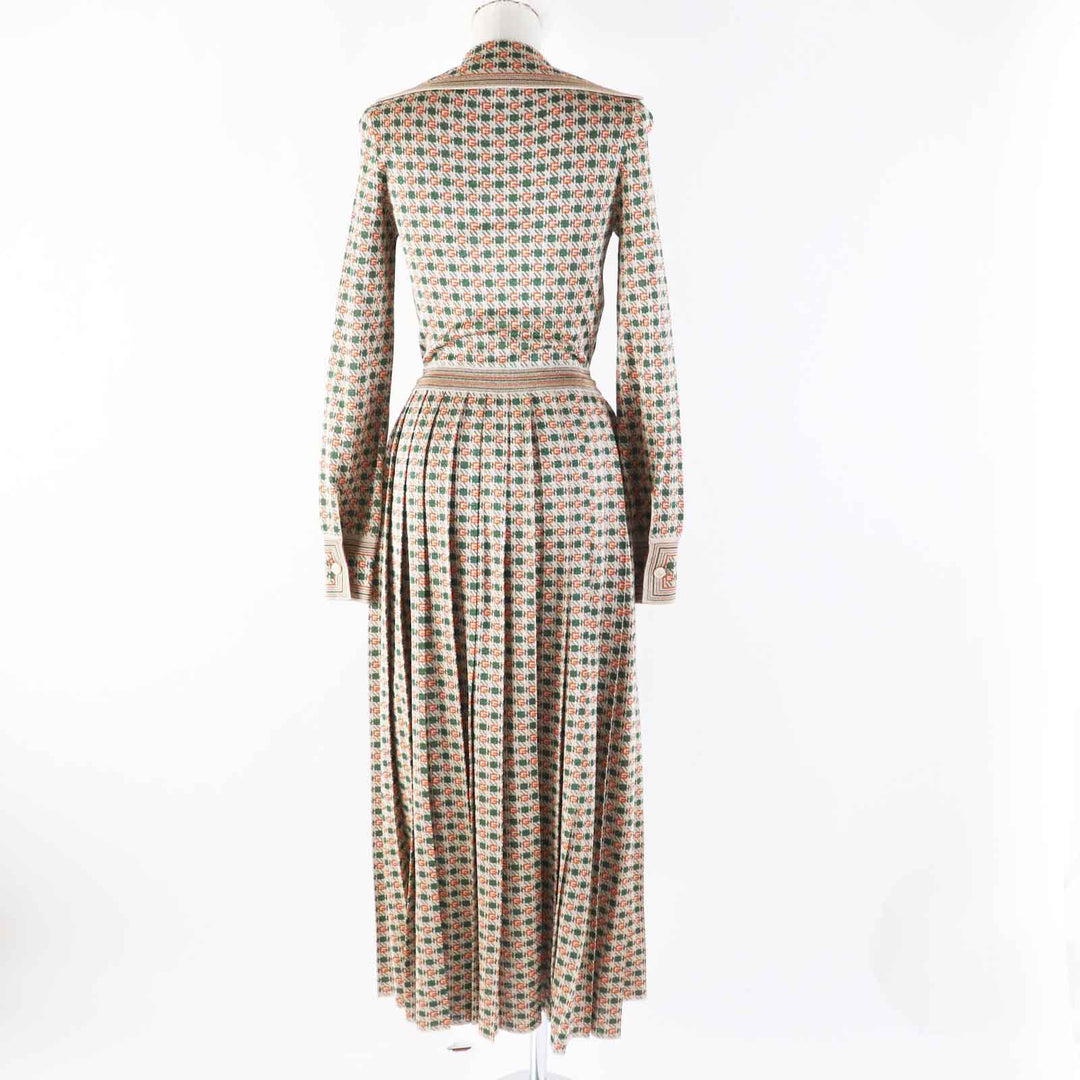 GUCCI one piece 632923 Outer: 80% rayon, Outer: 20% metal fiber, Part: 65% rayon, Part: 16% nylon, Part: 15% metal fiber Multi VISCOSE RAME DRESS Women XS Used Authentic