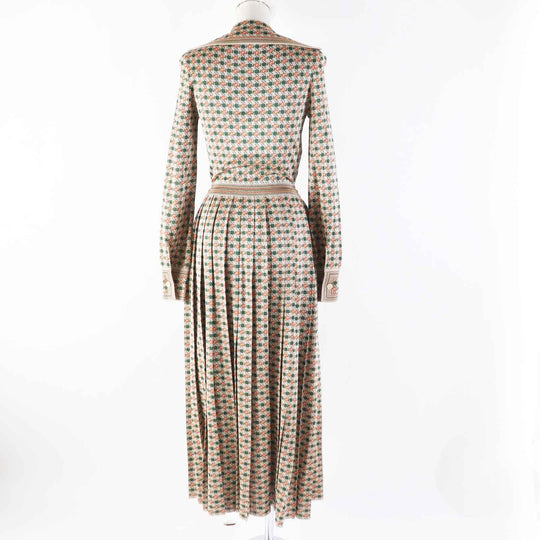 GUCCI one piece 632923 Outer: 80% rayon, Outer: 20% metal fiber, Part: 65% rayon, Part: 16% nylon, Part: 15% metal fiber Multi VISCOSE RAME DRESS Women XS Used Authentic