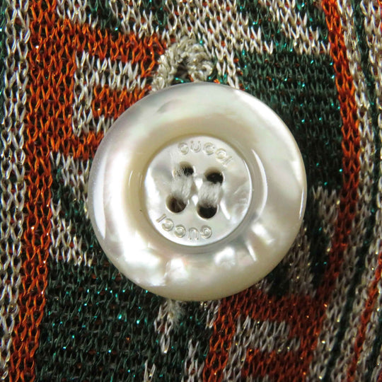 GUCCI one piece 632923 Outer: 80% rayon, Outer: 20% metal fiber, Part: 65% rayon, Part: 16% nylon, Part: 15% metal fiber Multi VISCOSE RAME DRESS Women XS Used Authentic